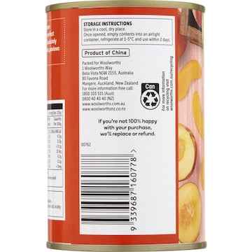 Woolworths Peach Slices In Juice 410g