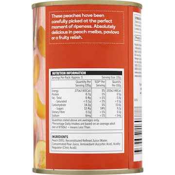 Woolworths Peach Slices In Juice 410g