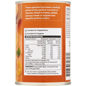 Woolworths Apricot Halves In Juice 410g