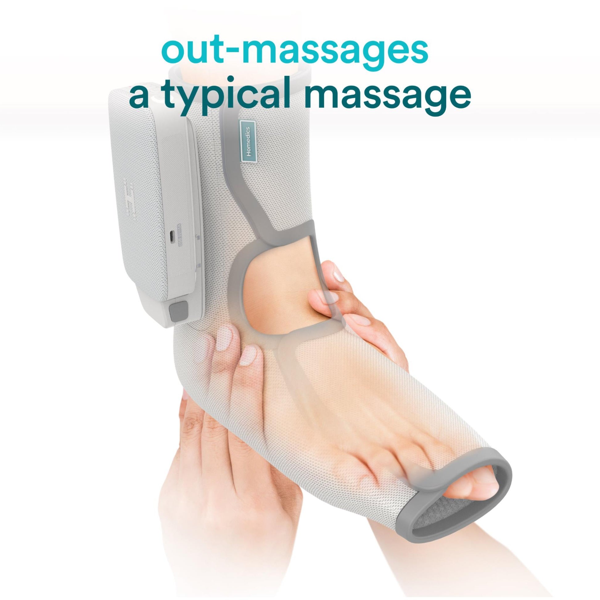 Homedics  Modular Foot Compression Wrap + Controller (Light Grey)
