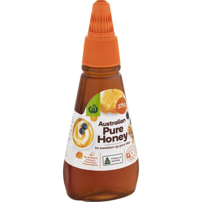 Woolworths Pure Honey Twist & Squeeze 375g