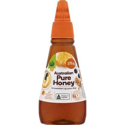 Woolworths Pure Honey Twist & Squeeze 375g