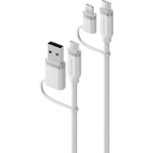 ALOGIC Elements Silicone Archer 4-in-1 100W USB 2.0 Cable 1.5m (White)