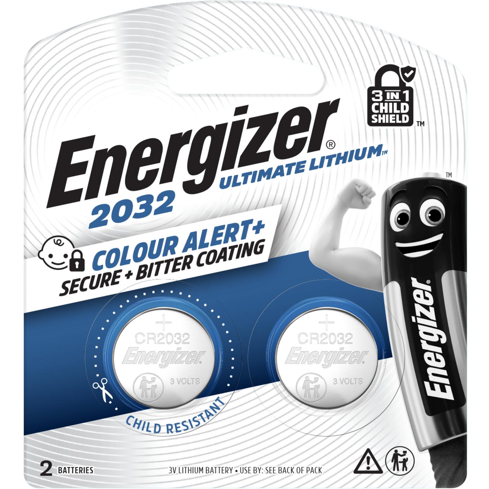 Energizer Ultimate Lithium 2032 Coin Battery (2 Pack)