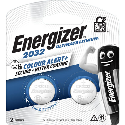 Energizer Ultimate Lithium 2032 Coin Battery (2 Pack)