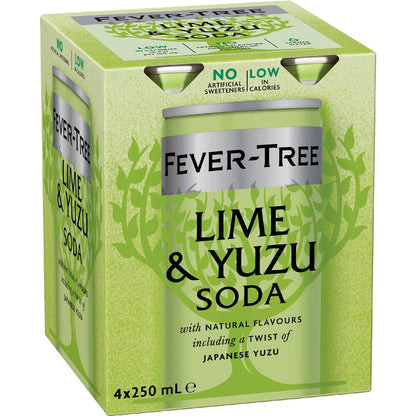 Fever-Tree Lime & Yuzu Soda 250mL x 4 pack