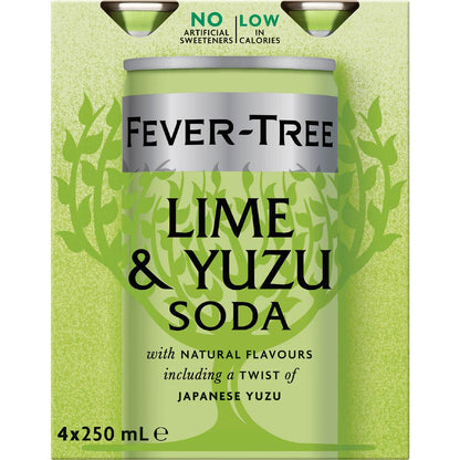 Fever-Tree Lime & Yuzu Soda 250mL x 4 pack