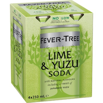 Fever-Tree Lime & Yuzu Soda 250mL x 4 pack