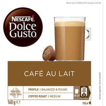 Nescafe Dolce Gusto Cafe Au Lait Coffee Pods 16 Pack