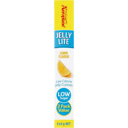 Aeroplane Jelly Lite Lemon Flavour Low Calorie Jelly Crystals 2x9g