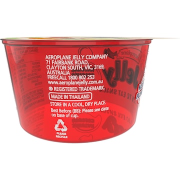 Aeroplane Ready To Eat Jelly Cup Snack Strawberry Flavour 120g