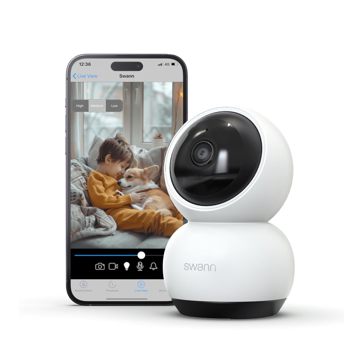Swann EVO 2K Pan and Tilt Indoor WiFi Camera
