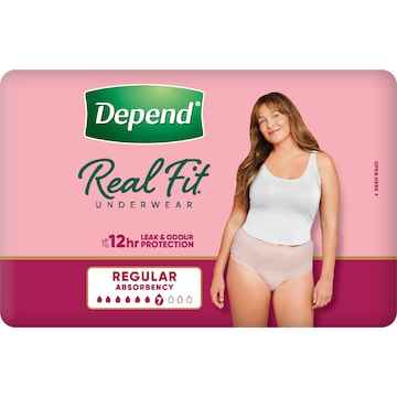 Depend Real Fit Regular Incontinence Underwear For Women X-Large 8 pack