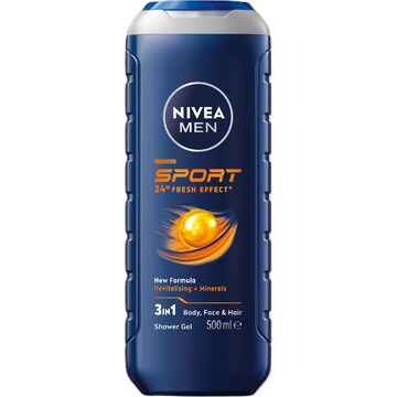 Nivea Men Sport Shower Gel & Body Wash 24 Hour Effect 500mL