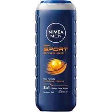 Nivea Men Sport Shower Gel & Body Wash 24 Hour Effect 500mL