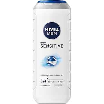 Nivea Men Sensitive 3 In 1 Shower Gel & Body Wash 500mL