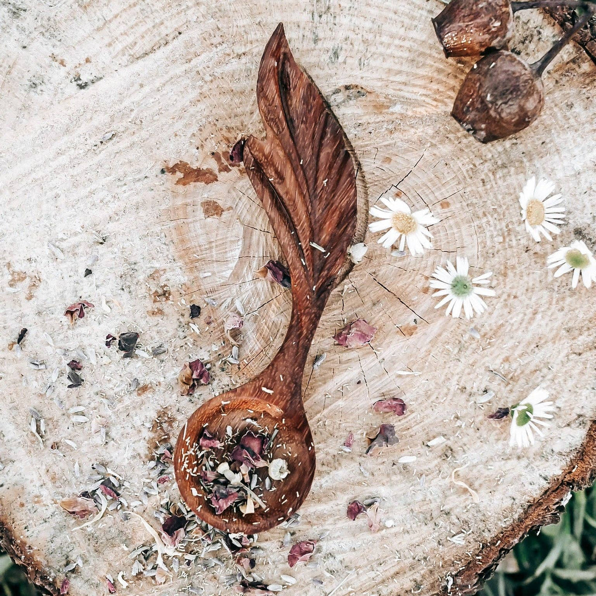 Wild Mountain Child Floating Leaf Spoon Nature Play Tools Sensory Toys