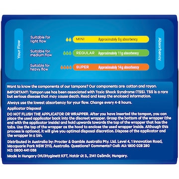Tampax Mini Tampons With Applicator 20 pack