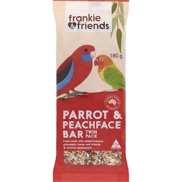 Frankie & Friends Parrot & Peachface Bar Twin Pack 180g