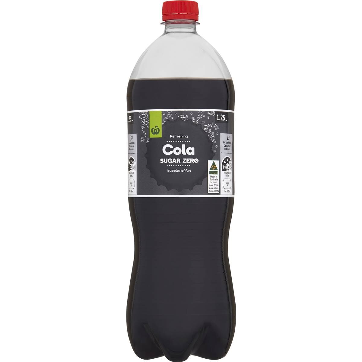 Woolworths Cola Sugar Zero Bottle 1.25l
