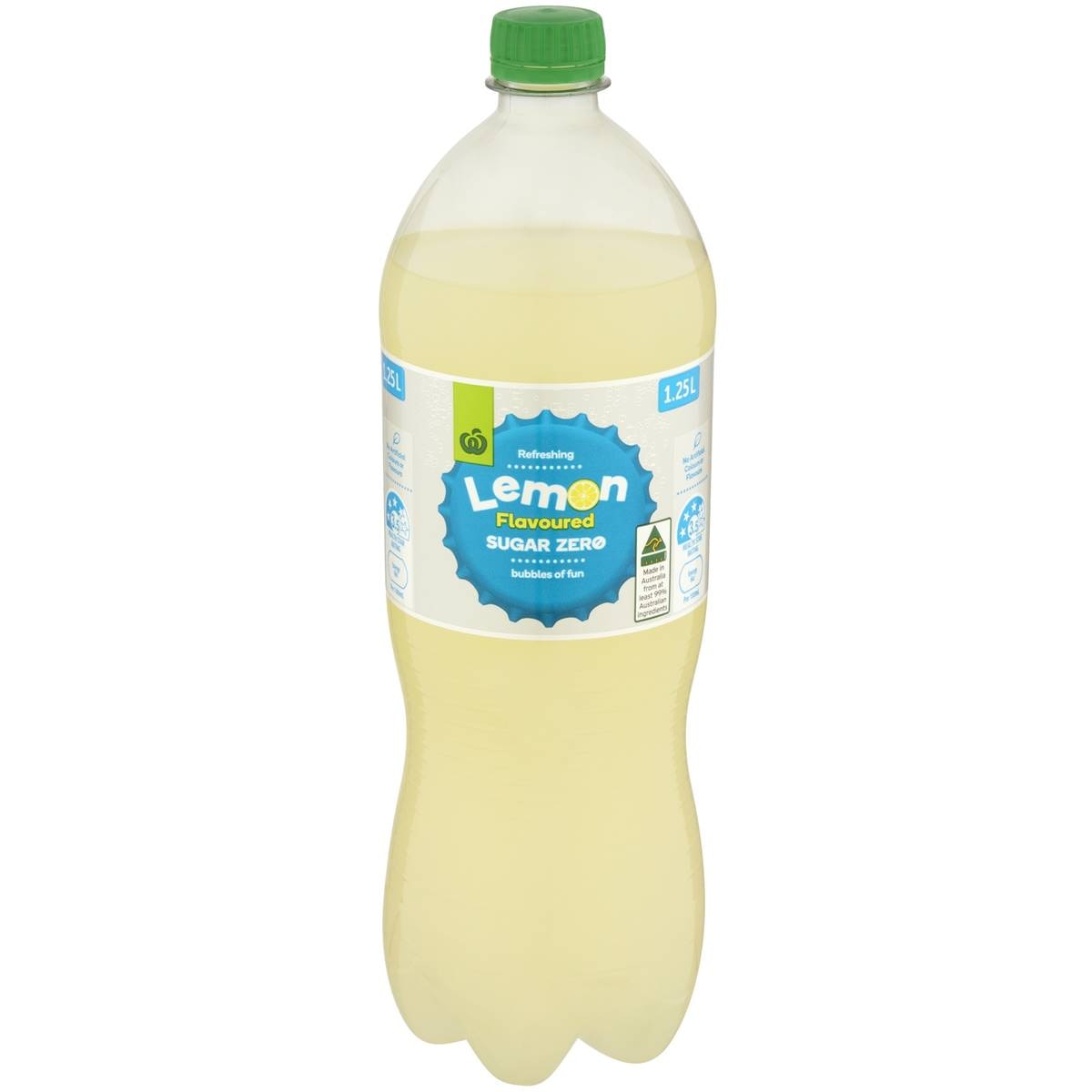 Woolworths Lemon Zero Sugar Bottle 1.25l