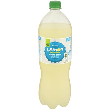 Woolworths Lemon Zero Sugar Bottle 1.25L