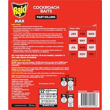 Raid Max Cockroach Baits 6 pack
