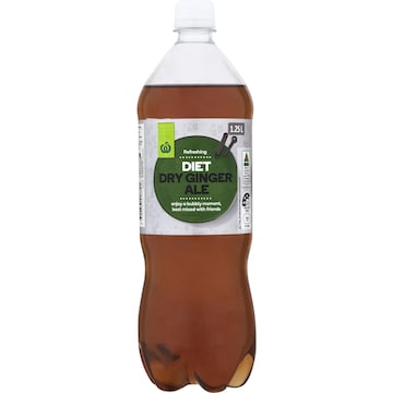 Woolworths Diet Dry Ginger Ale 1.25L