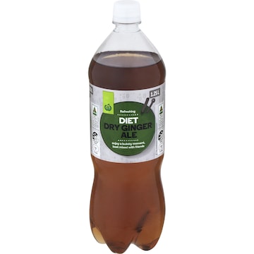 Woolworths Diet Dry Ginger Ale 1.25L