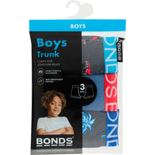 Bonds Boys Underwear Trunks Size 8-10 Or 10-12 Assorted 3 pack
