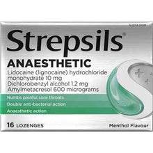 Strepsils Plus Anaesthetic Sore Throat Numbing Pain Relief Lozenges 16 pack