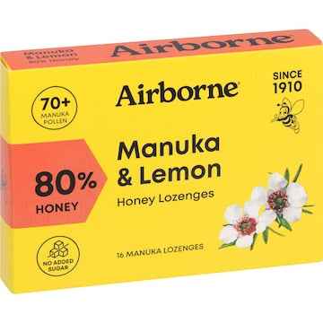 Airborne Manuka & Lemon Lozenges 16 pack