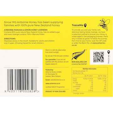 Airborne Manuka & Lemon Lozenges 16 pack