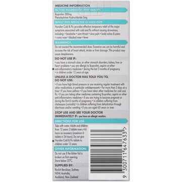 Nurofen Cold And Flu Multi-Symptom Relief Tablets 200Mg Ibuprofen 12 pack