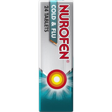Nurofen Cold And Flu Multi-Symptom Relief Tablets 200Mg Ibuprofen 24 pack