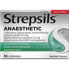 Strepsils Plus Anaesthetic Sore Throat Numbing Pain Relief Lozenges 36 pack