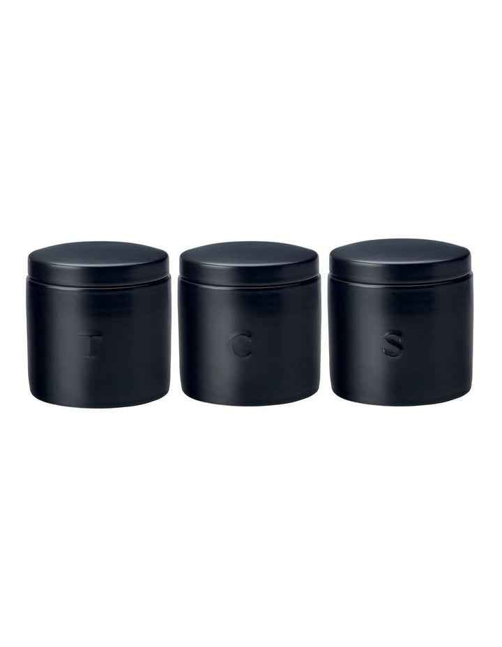 Epicurious Canister Set of 3 500ml Gift Boxed in Black