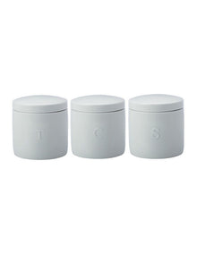 Epicurious Canister Set of 3 500ml Gift Boxed in White