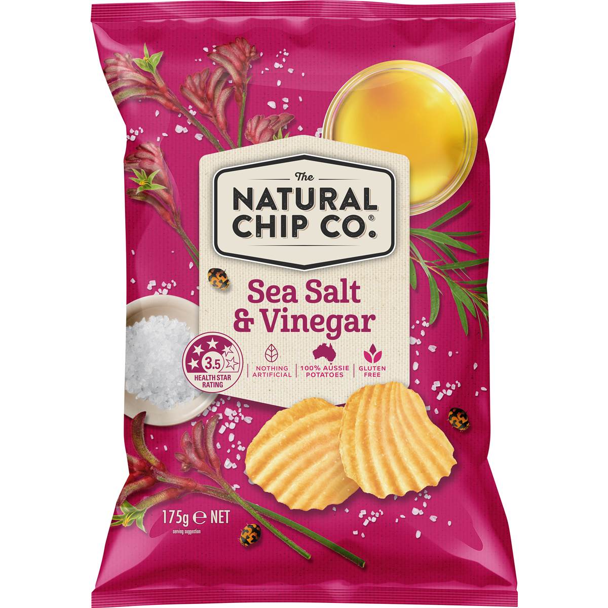 The Natural Chip Co Sea Salt & Vinegar 175G