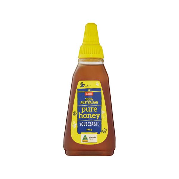 COLES PURE AUSTRALIAN HONEY SQUEEZE 375G