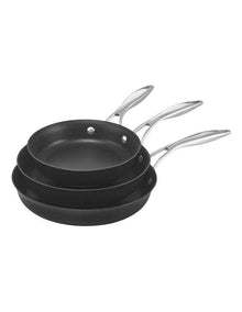 Style Nonstick Induction Skillet Triple Pack 21/25/28cm in Black