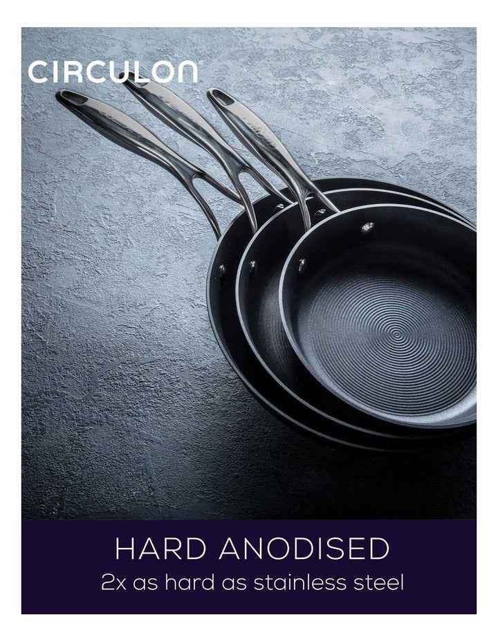 Style Nonstick Induction Skillet Triple Pack 21/25/28cm in Black