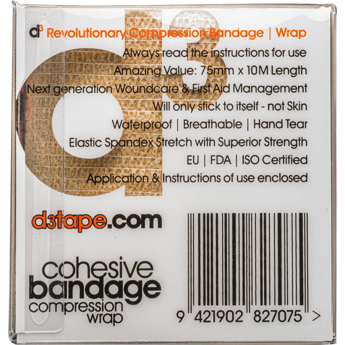 D3 Cohesive Compress Bandage 10m Assorted each