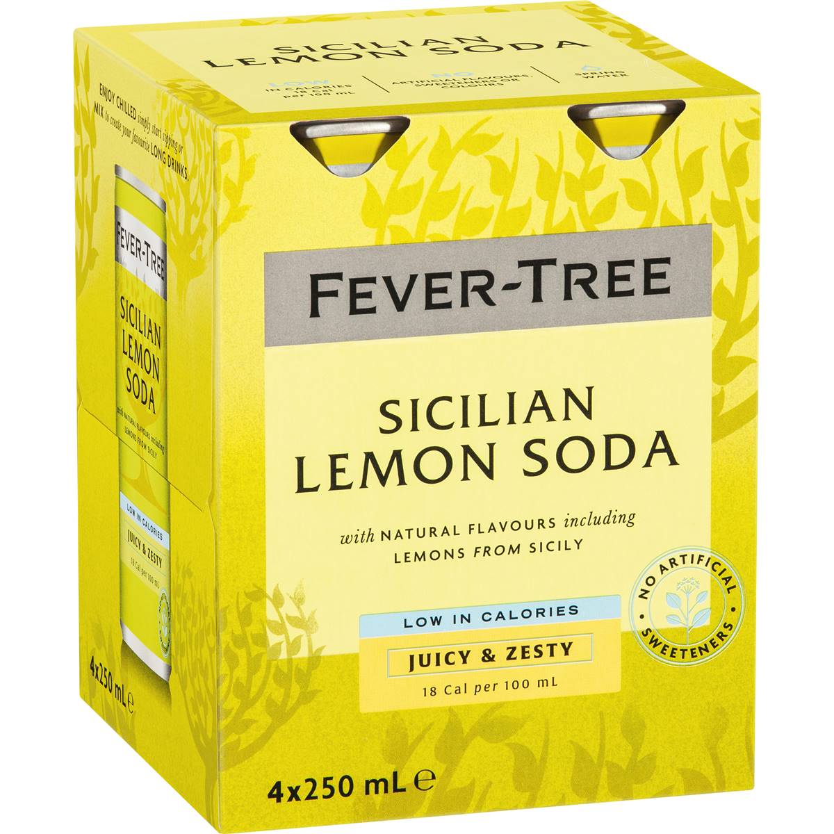 Fever-Tree Sicilian Lemon Soda 250ml x 4 Pack
