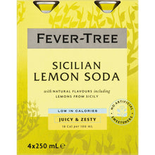 Fever-Tree Sicilian Lemon Soda 250ml x 4 Pack