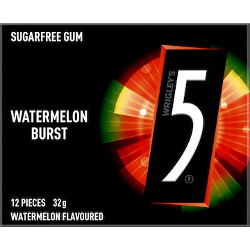 5Gum Watermelon Burst Sugar Free Gum 12pc 32g