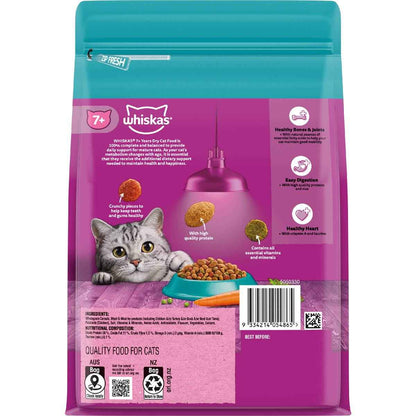 Whiskas 7 Plus Dry Cat Food Tuna & Sardine 800g