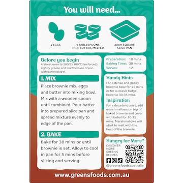 Green's Brownie Mix Chocolate 380g