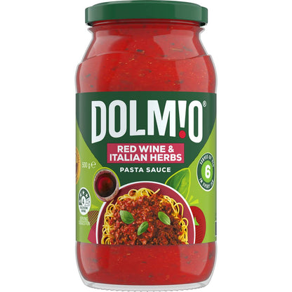 Dolmio Extra Red Wine & Italian Herbs Tomato Pasta Sauce 500g