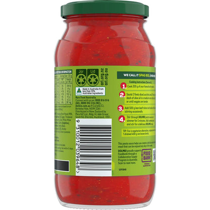 Dolmio Extra Red Wine & Italian Herbs Tomato Pasta Sauce 500g